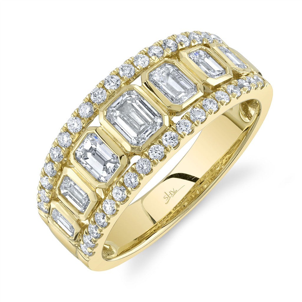 14kt YG 1.55ctw Emerald Diamon