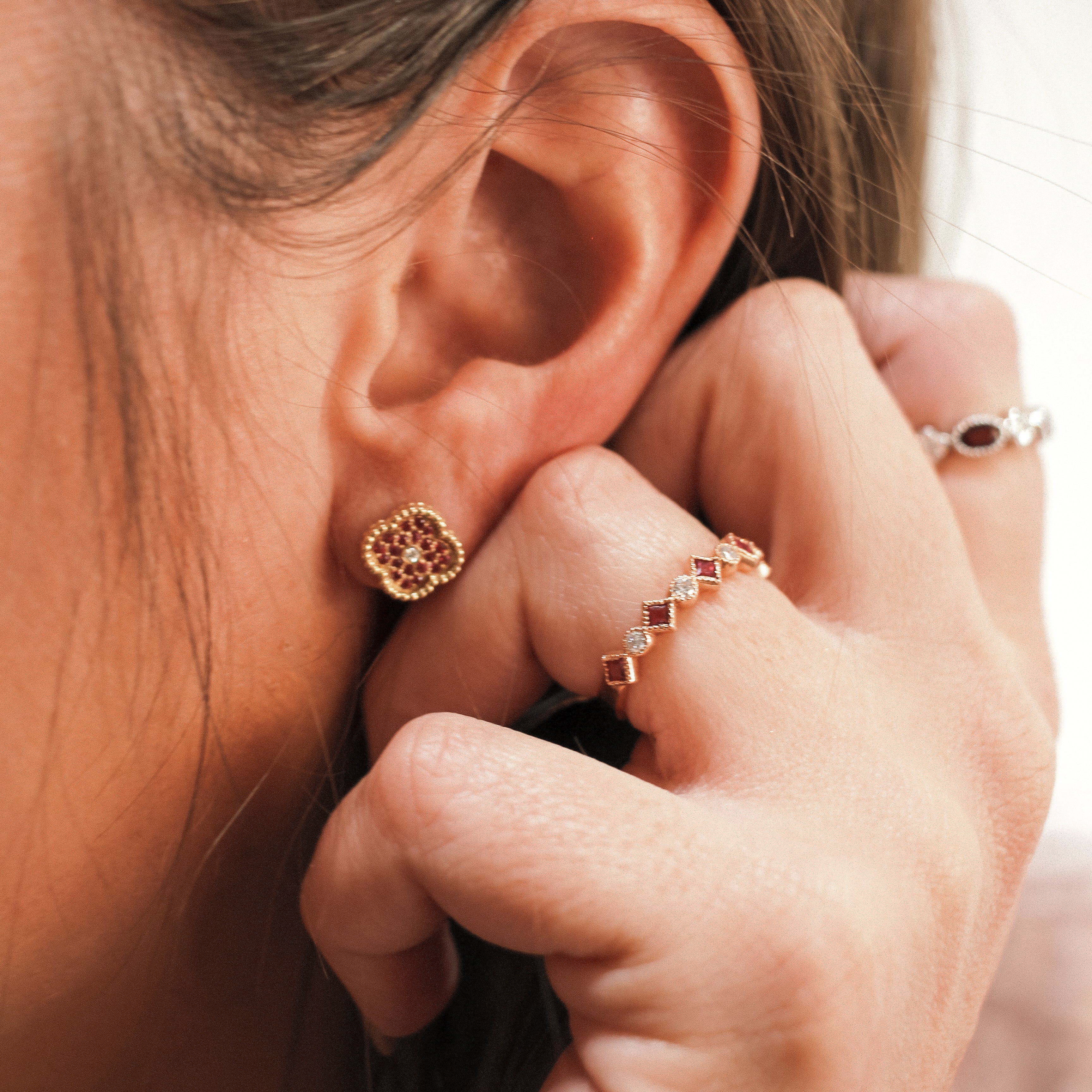 Gemstone Earring