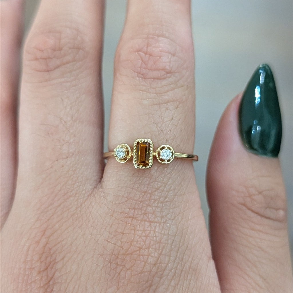 10ktYG ring with 0.50ct Citrin