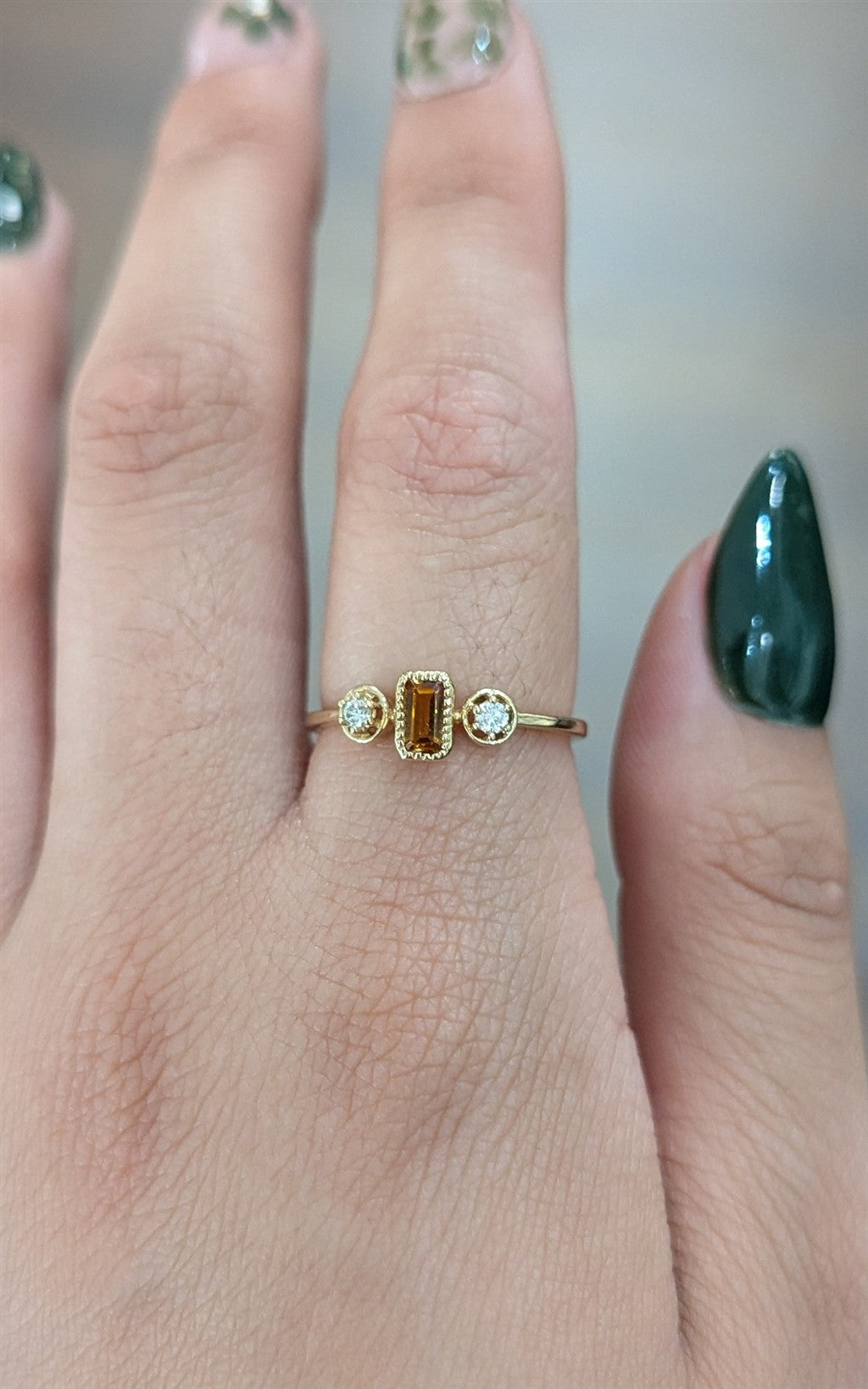 10ktYG ring with 0.50ct Citrin