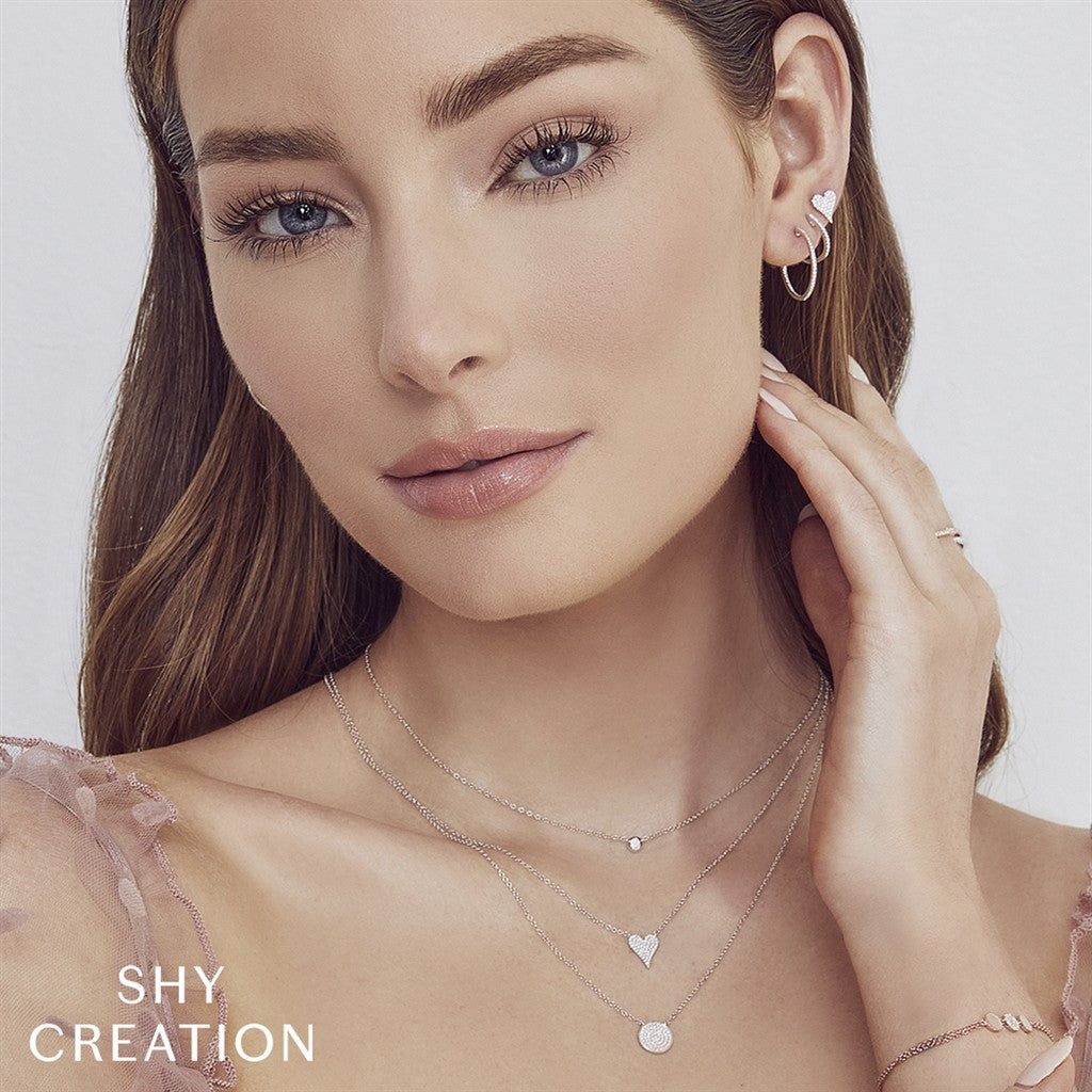 14KW 0.05CT Diamond Bezel Neck