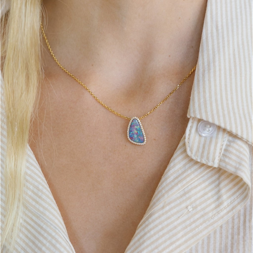14KY 3.21CT Australian Opal Do