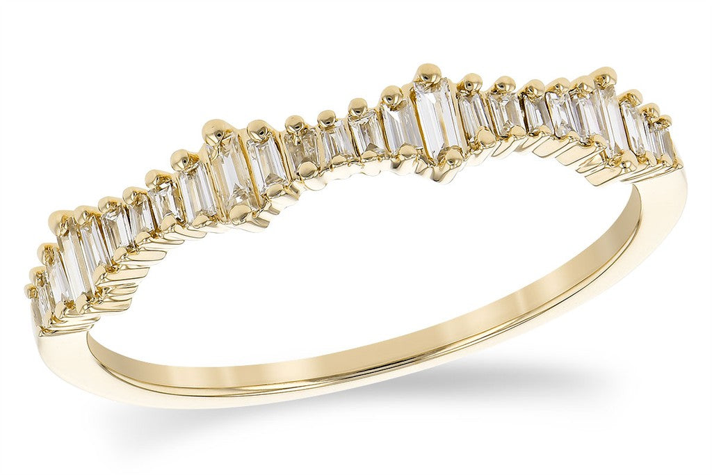 14KY .20CT Diamond Baguette Ri