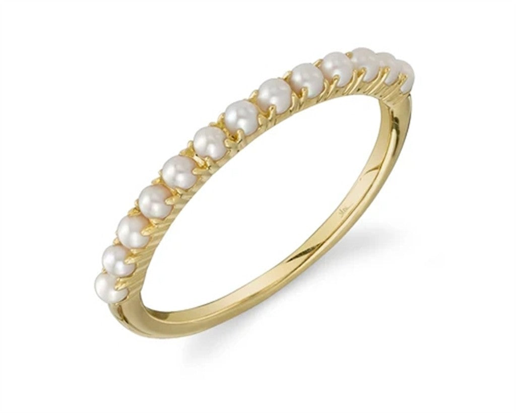 14KY Cultured Pearl Band Size