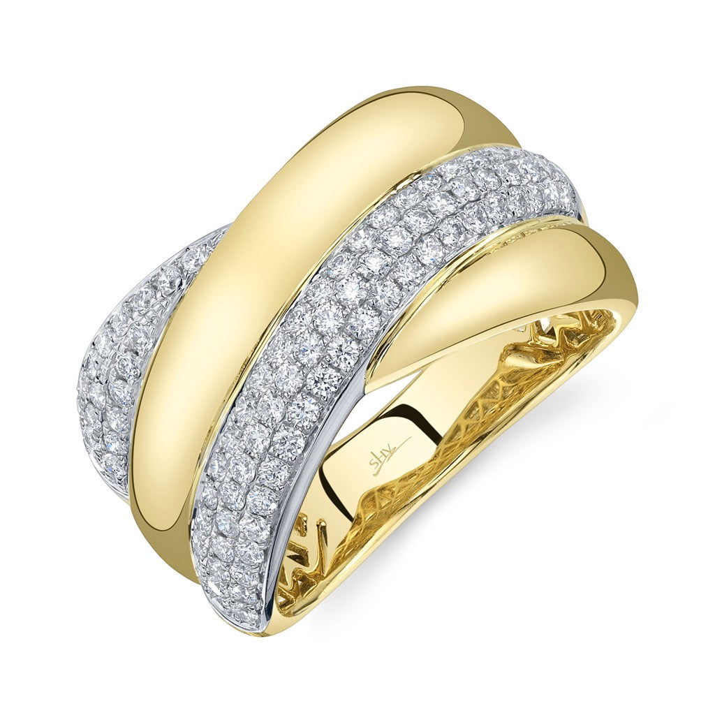 0.72CT 14K2T Y/W DIAMOND PAVE