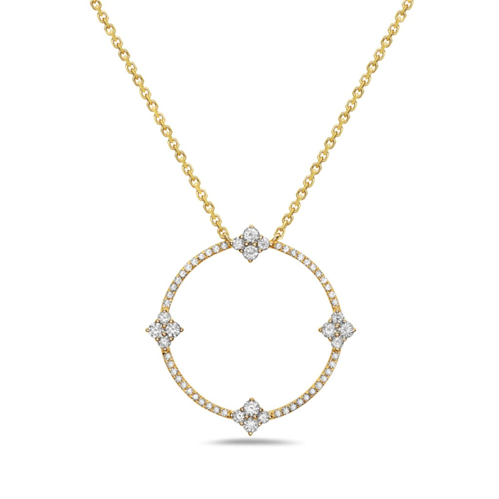 14KY .44TCW Round Diamond Circ