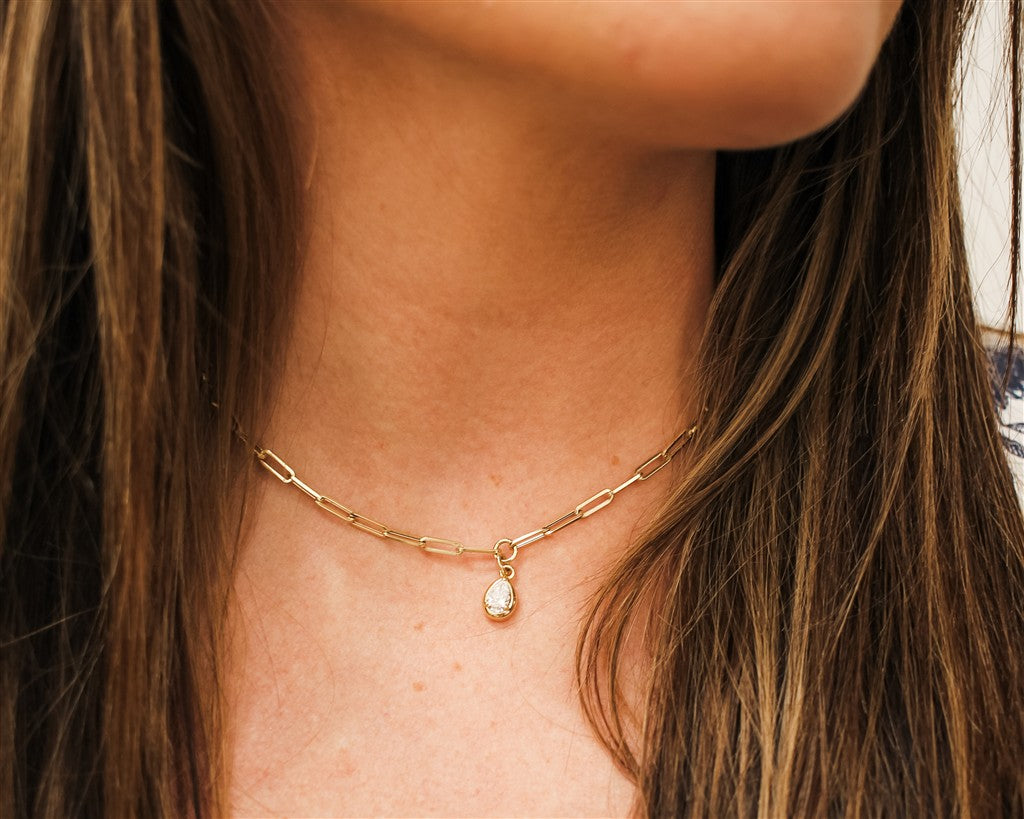 14kt Yellow Gold Paperclip Cha