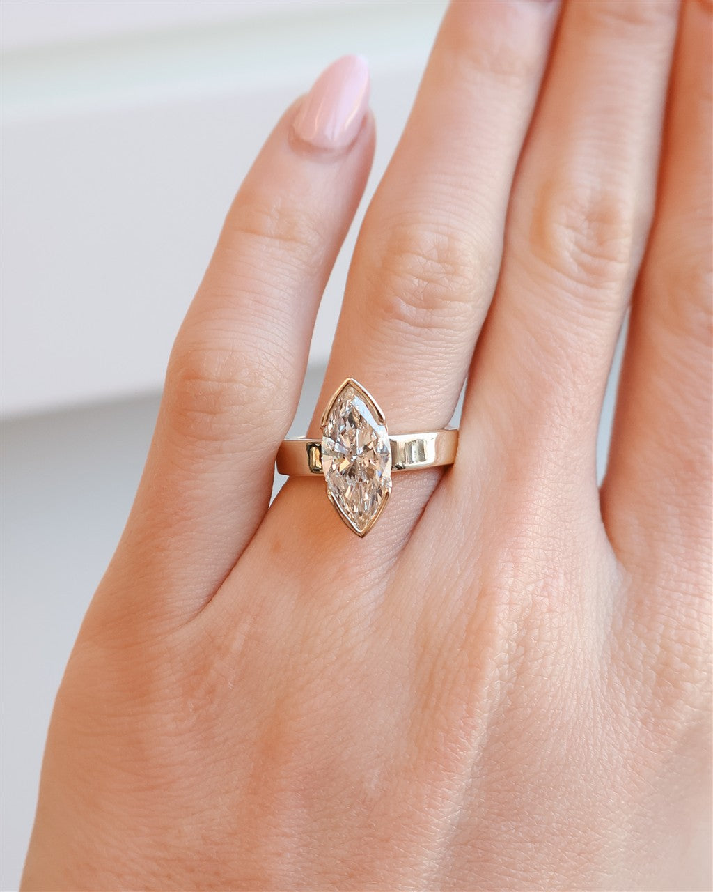 14kt yellow gold 3.04ct MQ lab