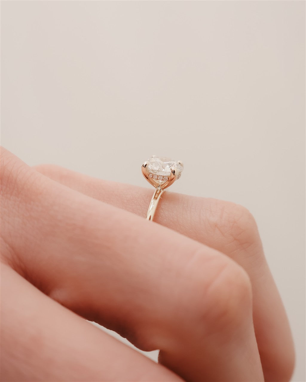 14K yellow gold engagement rin