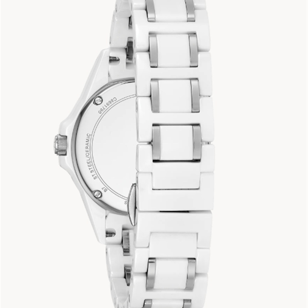 BULOVA WHITE AND SILVER WATCH
