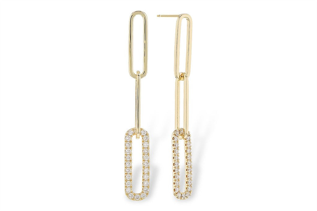 14KY .50ctw Diamond Paperclip