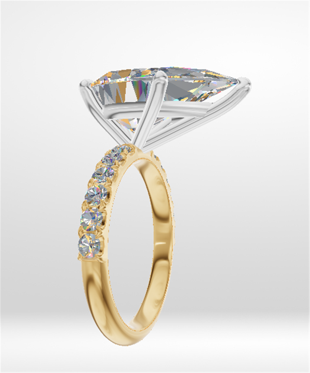 14kt yellow and white gold cla