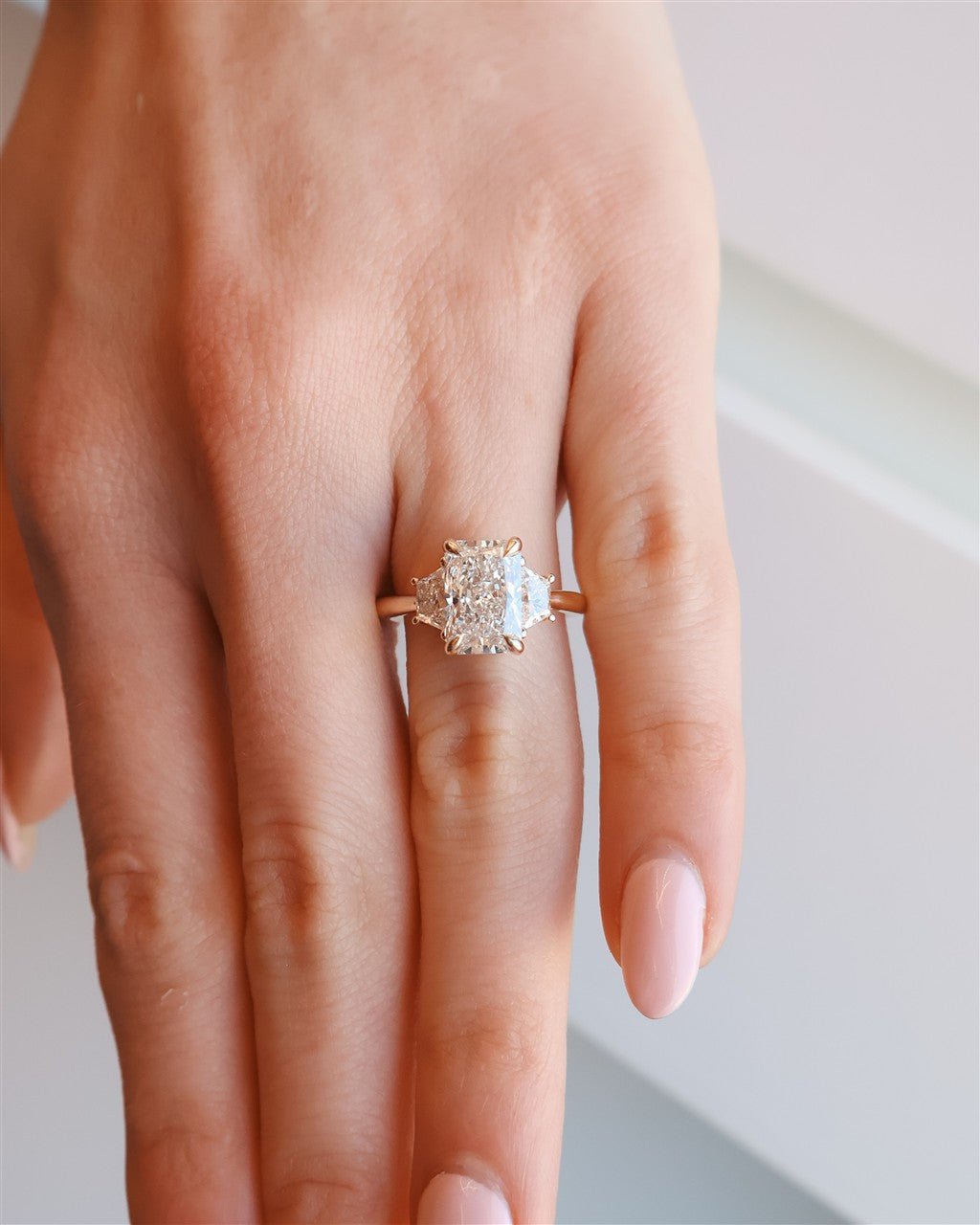 14KY 3.08CT Radiant Lab Diamon