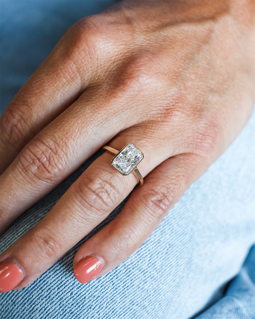 14KY 3.09CT Radiant Lab Diamon
