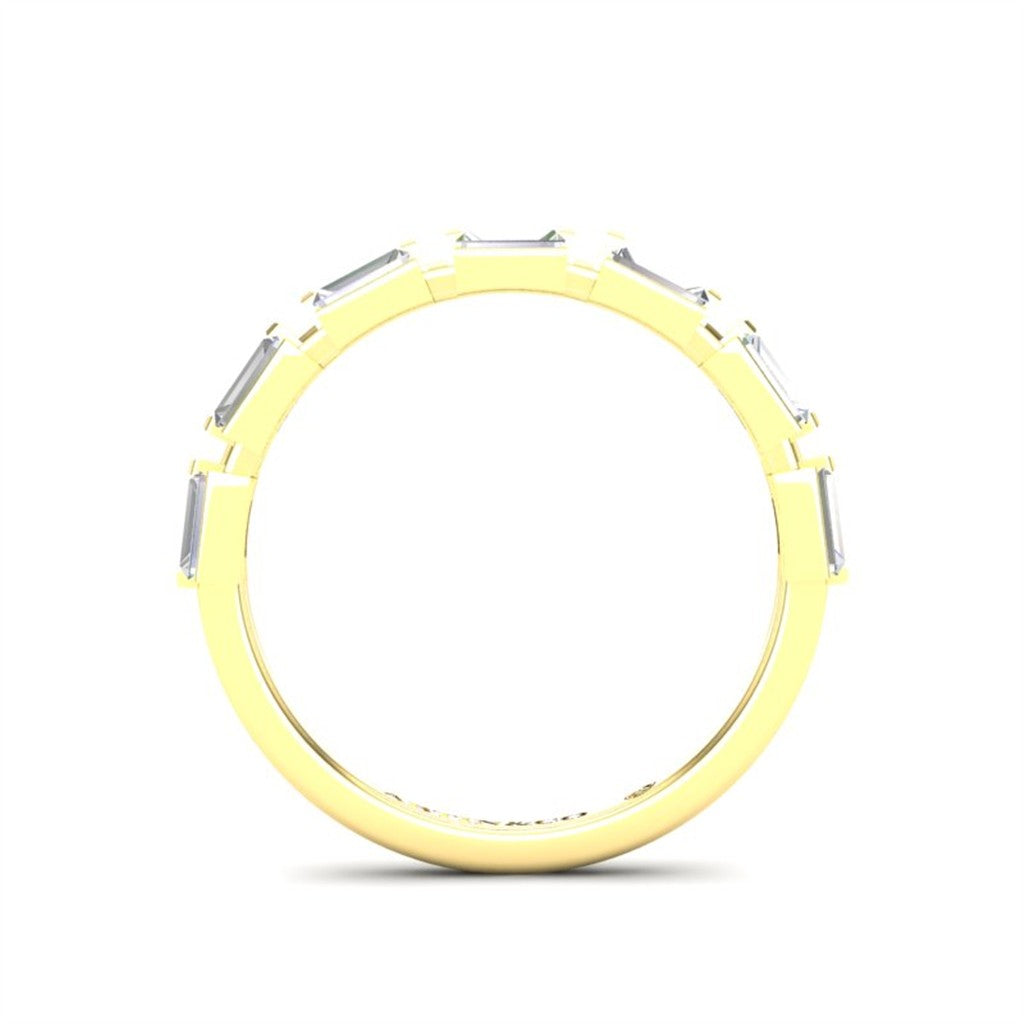 14kt Yellow Gold Emerald Cut D