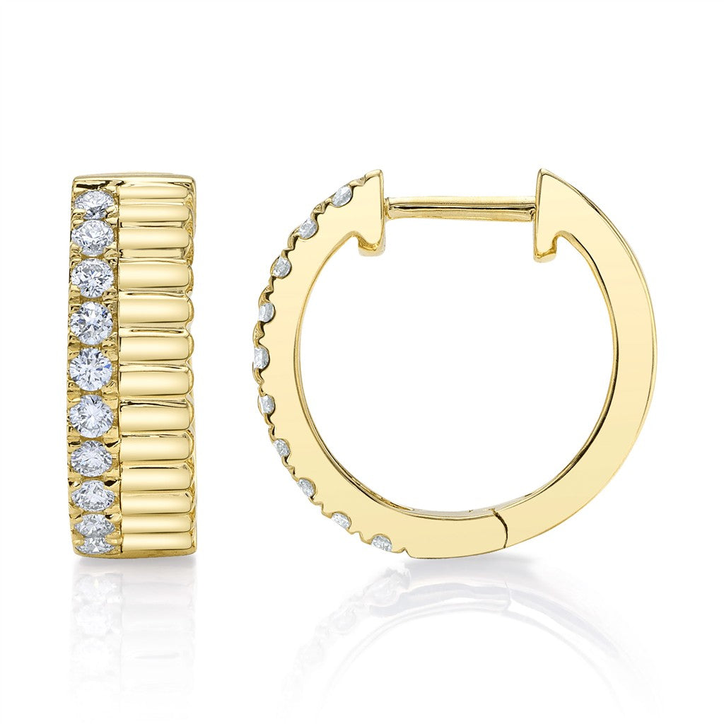 14KY 0.34CTW Diamond Ribbed Hu
