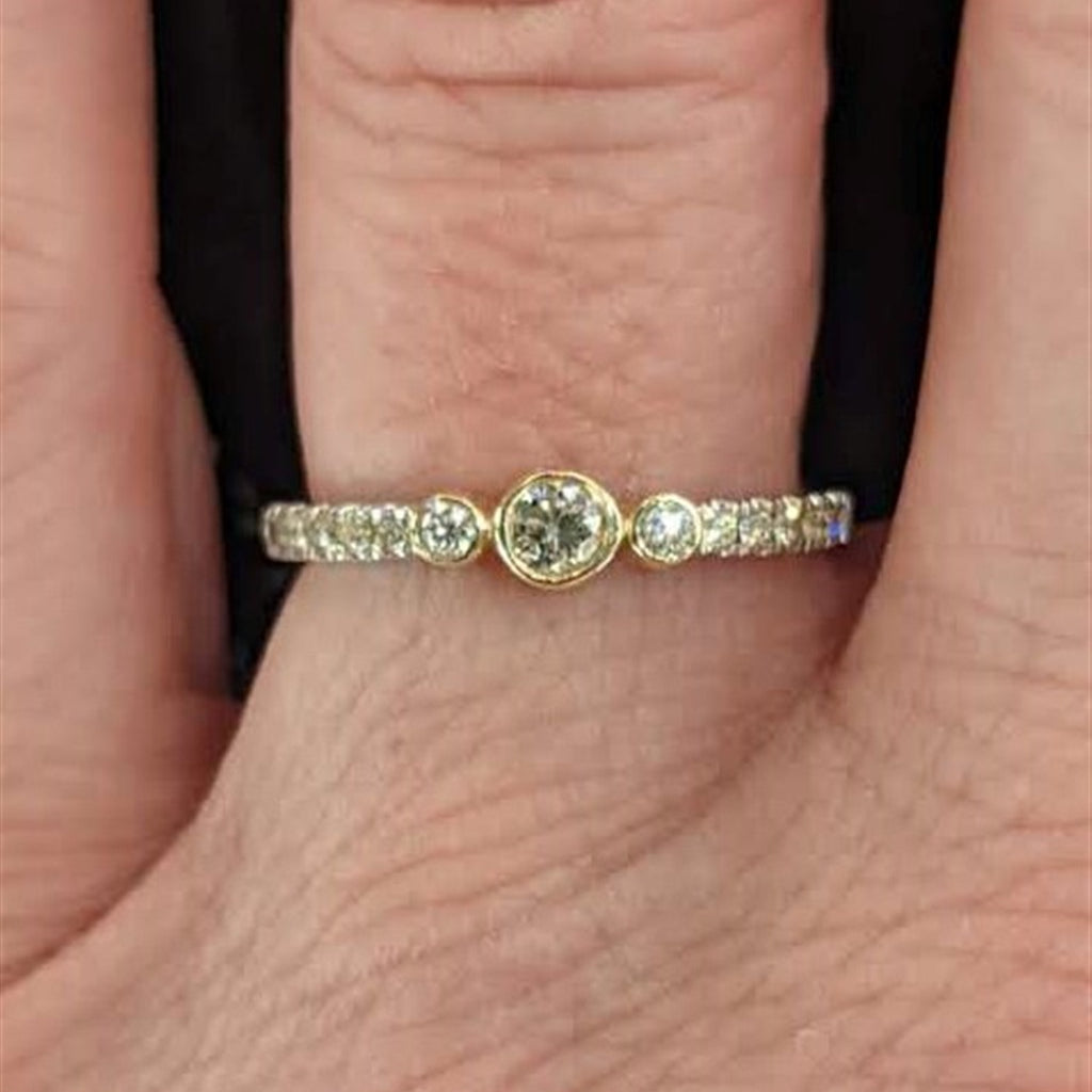 14KW/YG RD DIA BEZEL RING 
DI