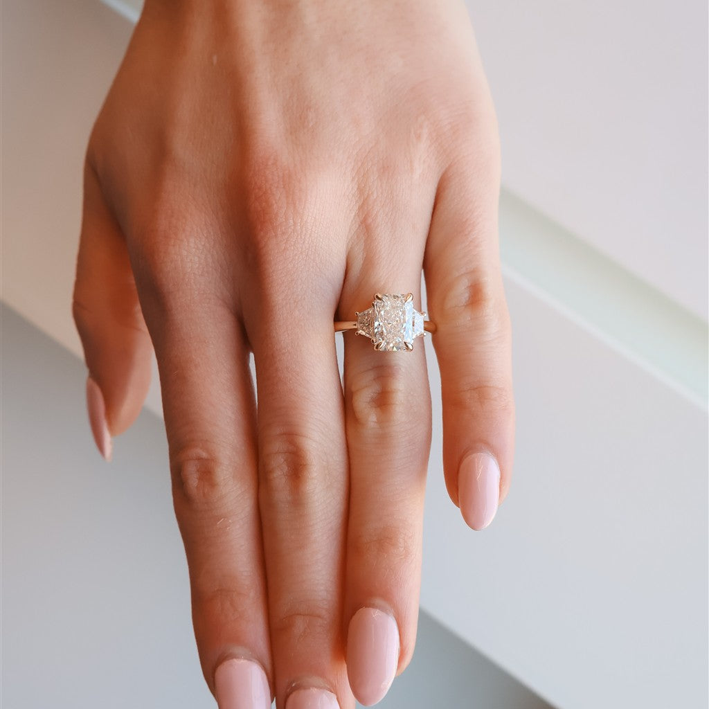 14KY 3.08CT Radiant Lab Diamon