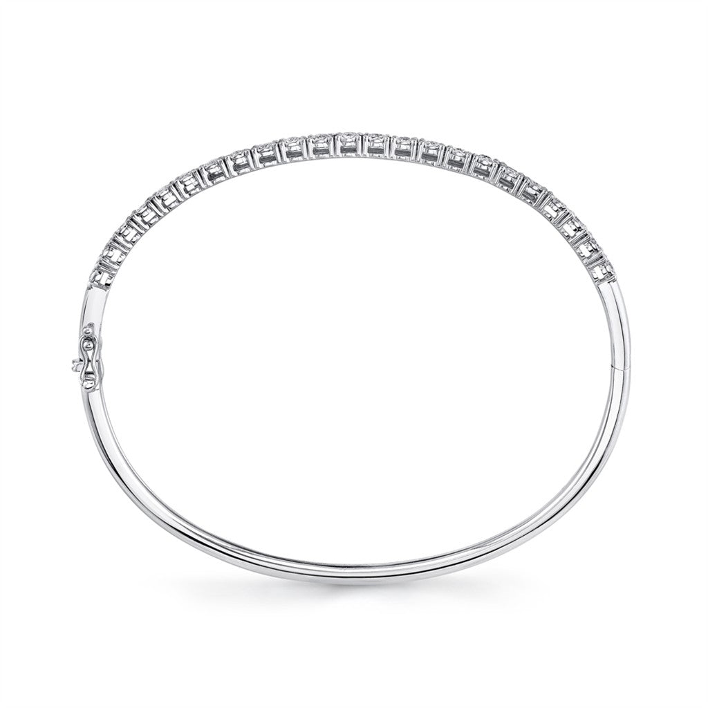 14kt WG 0.69ctw Diamond Bangle