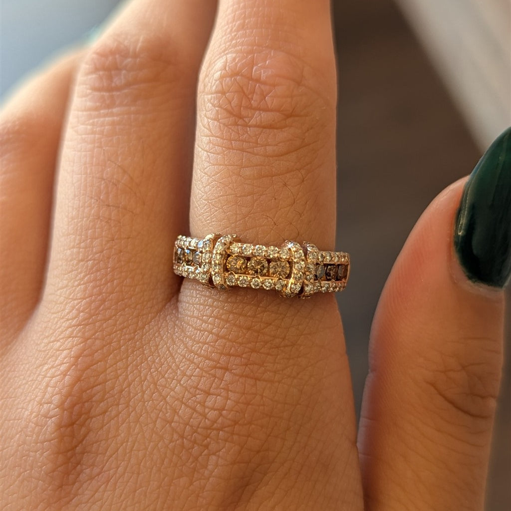 14ktRG Fashion Band with 0.73c