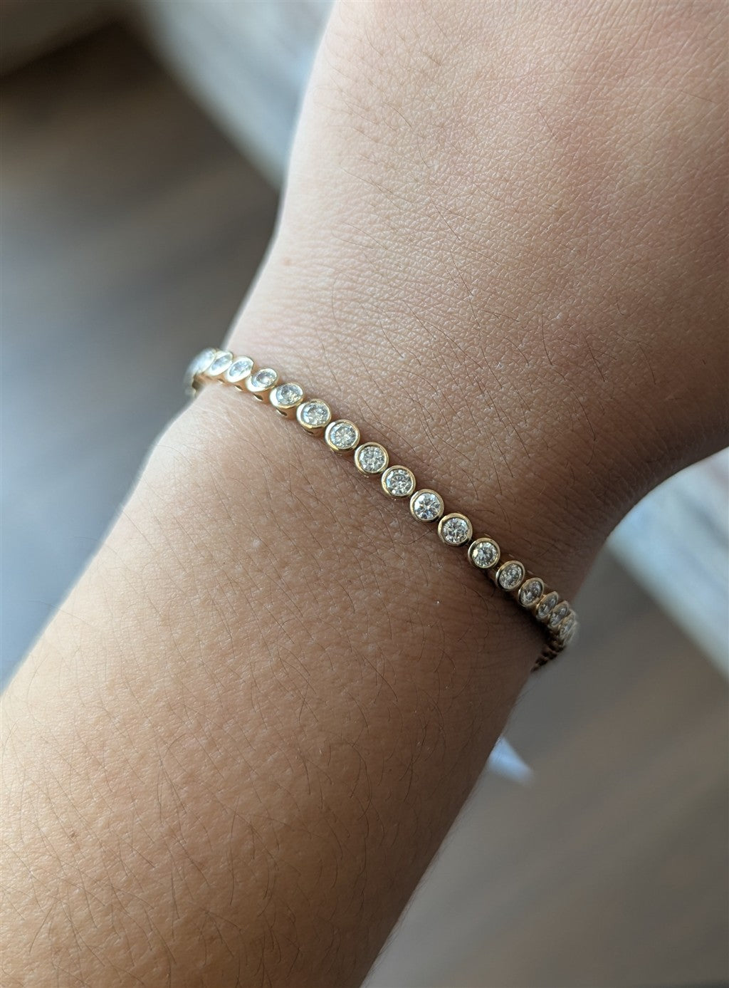 14KY 3.90CTW Round Lab Diamond
