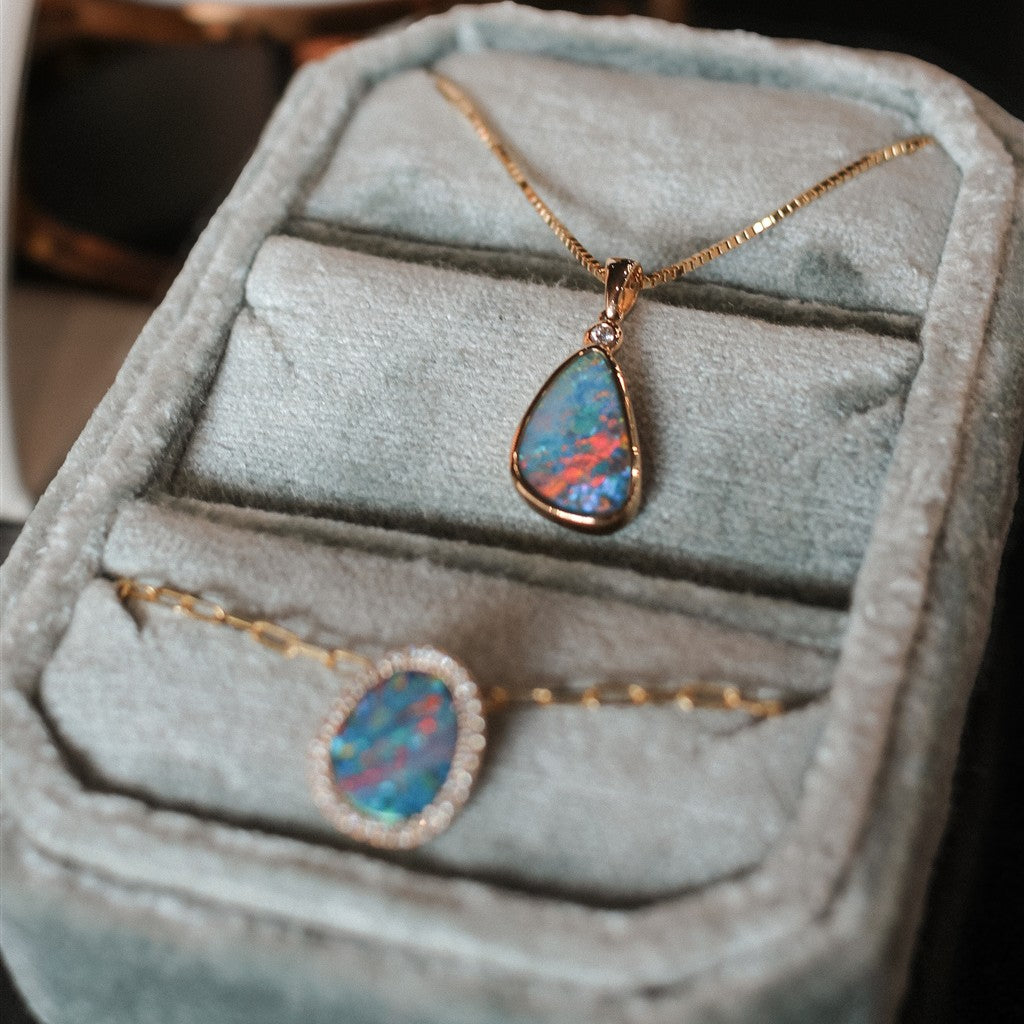 14KY Australian Opal Doubletl/