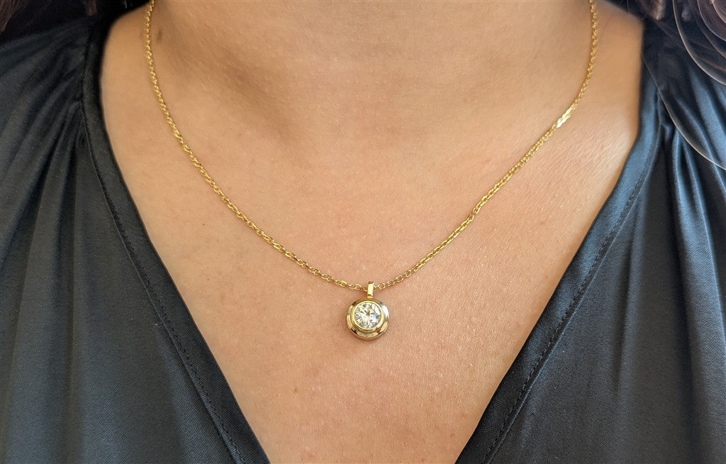 14kt yellow gold 1ct lab grown