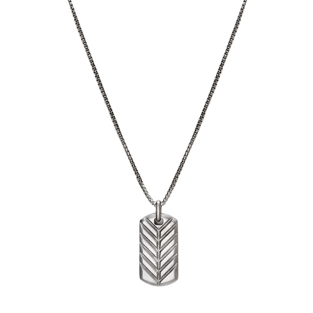 Sterling silver chev pattern p
