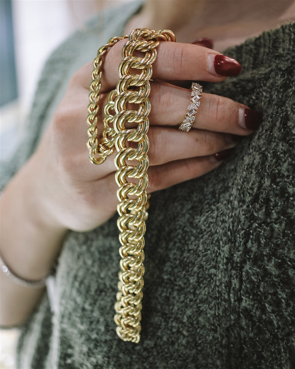 14KY double open link chain wi