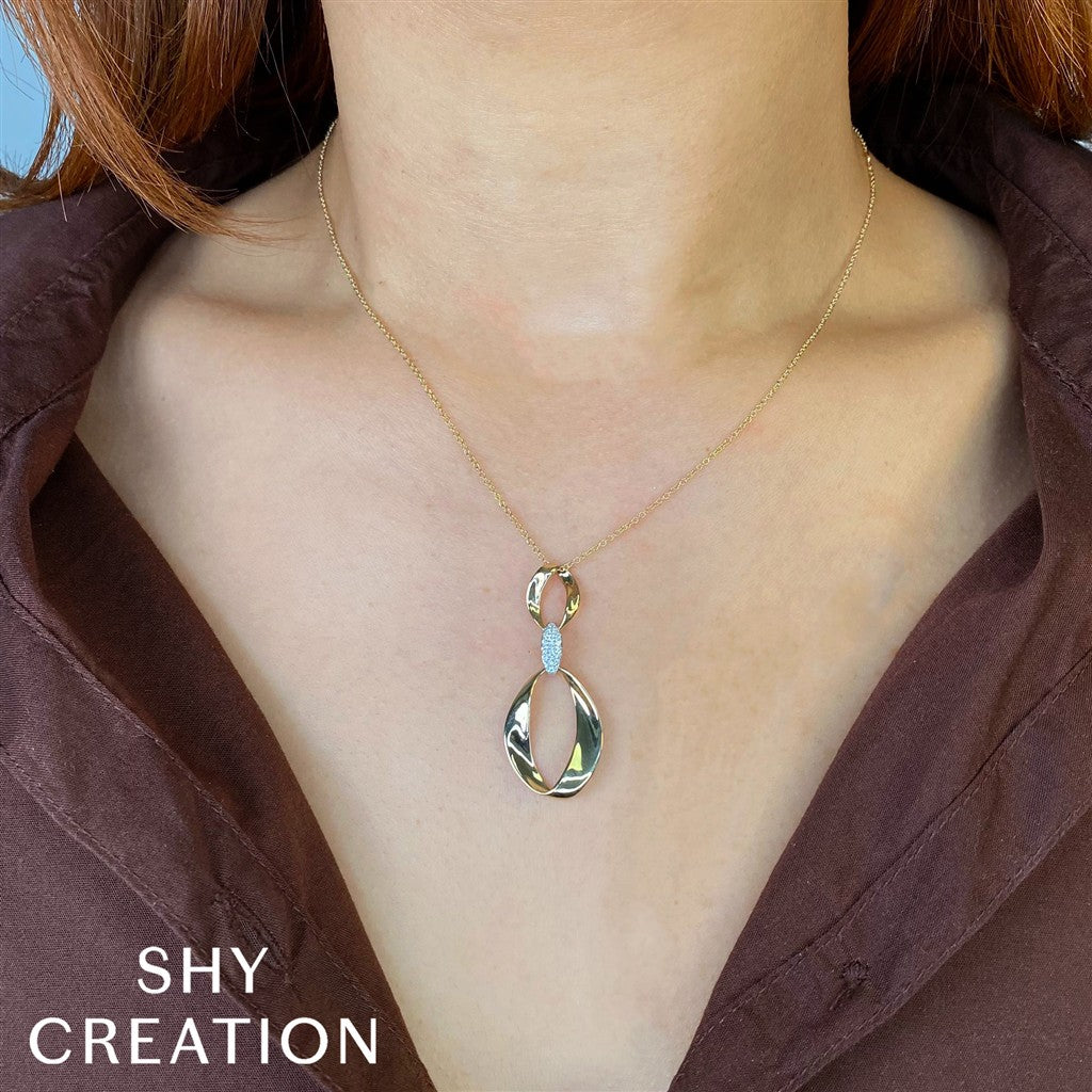 0.10CT 14K2T Y/W DIAMOND MOBIU