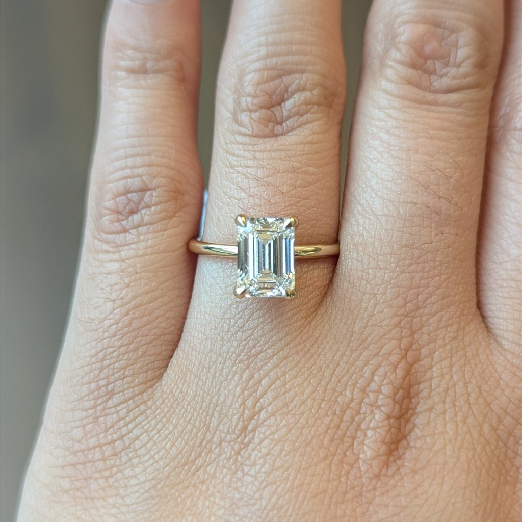 14K yellow gold engagement rin