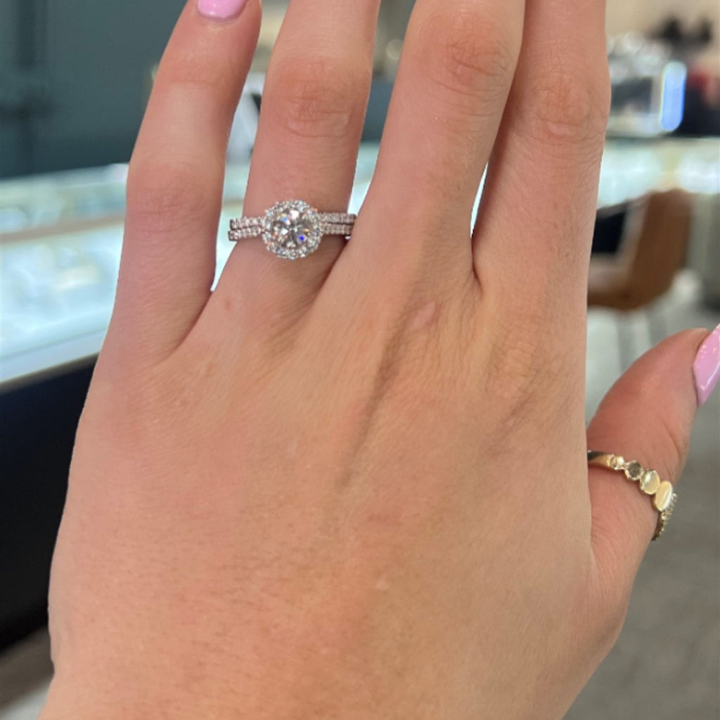 14kt white gold wedding set wi