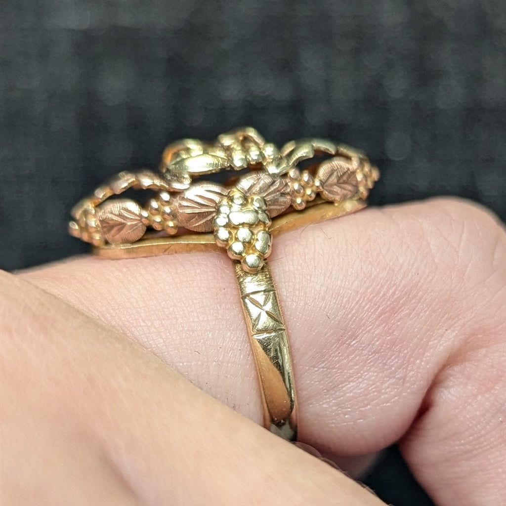 10kt black hills gold ring siz