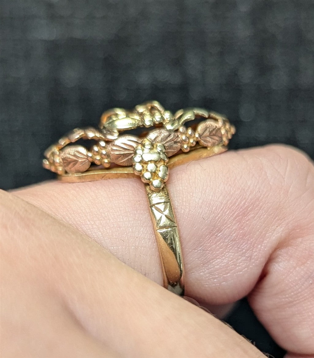 10kt black hills gold ring siz