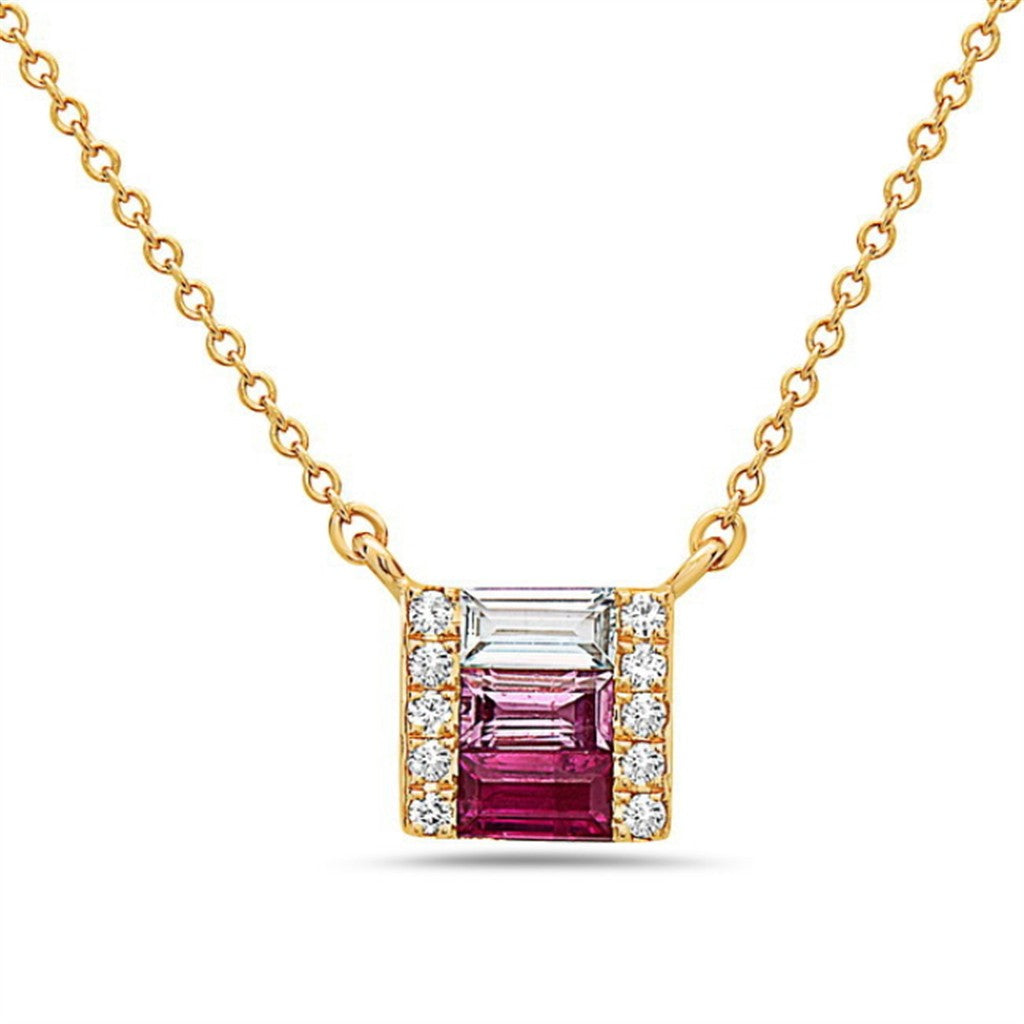 14KR Ombre Ruby with .05TWC Di