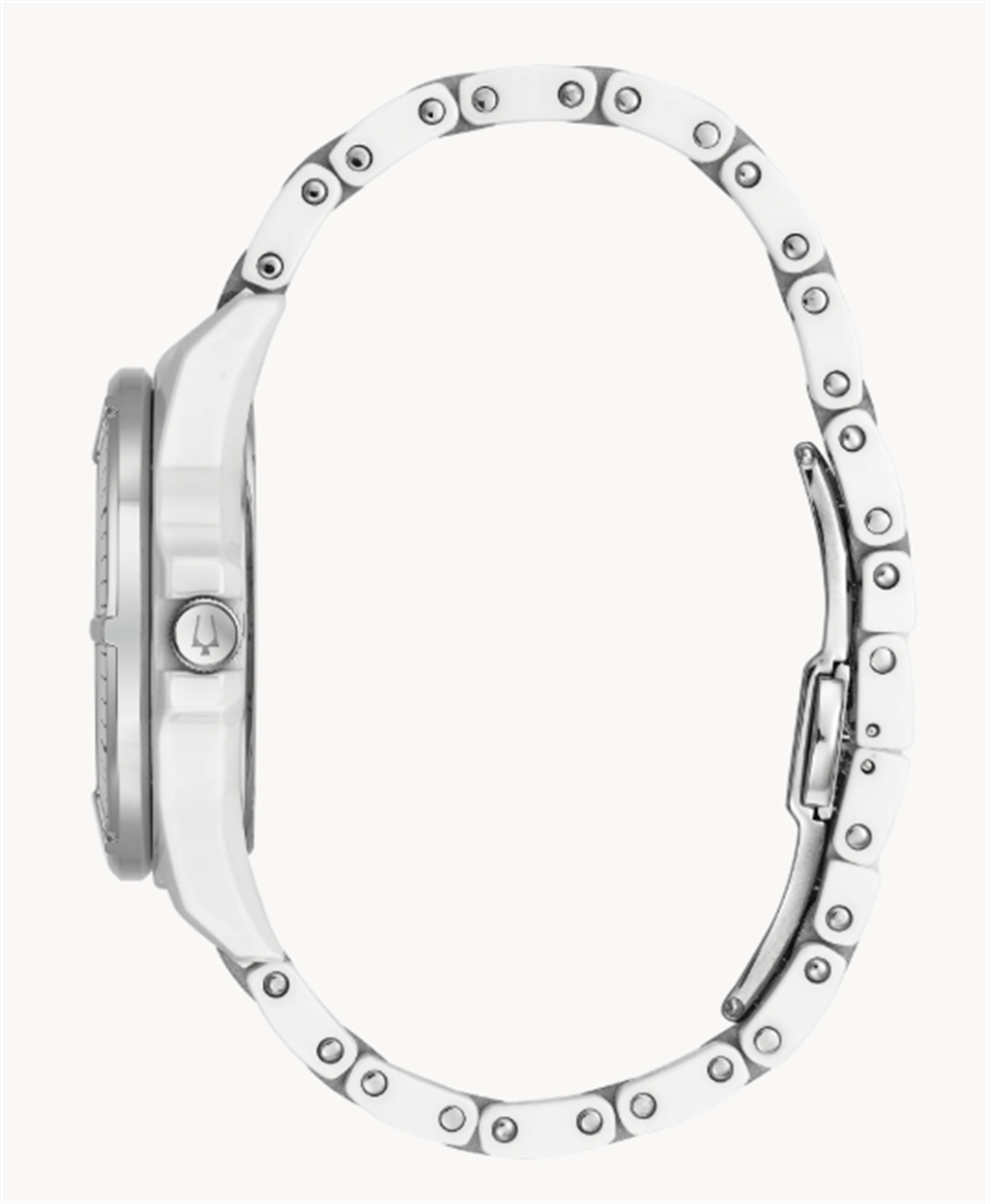 BULOVA WHITE AND SILVER WATCH