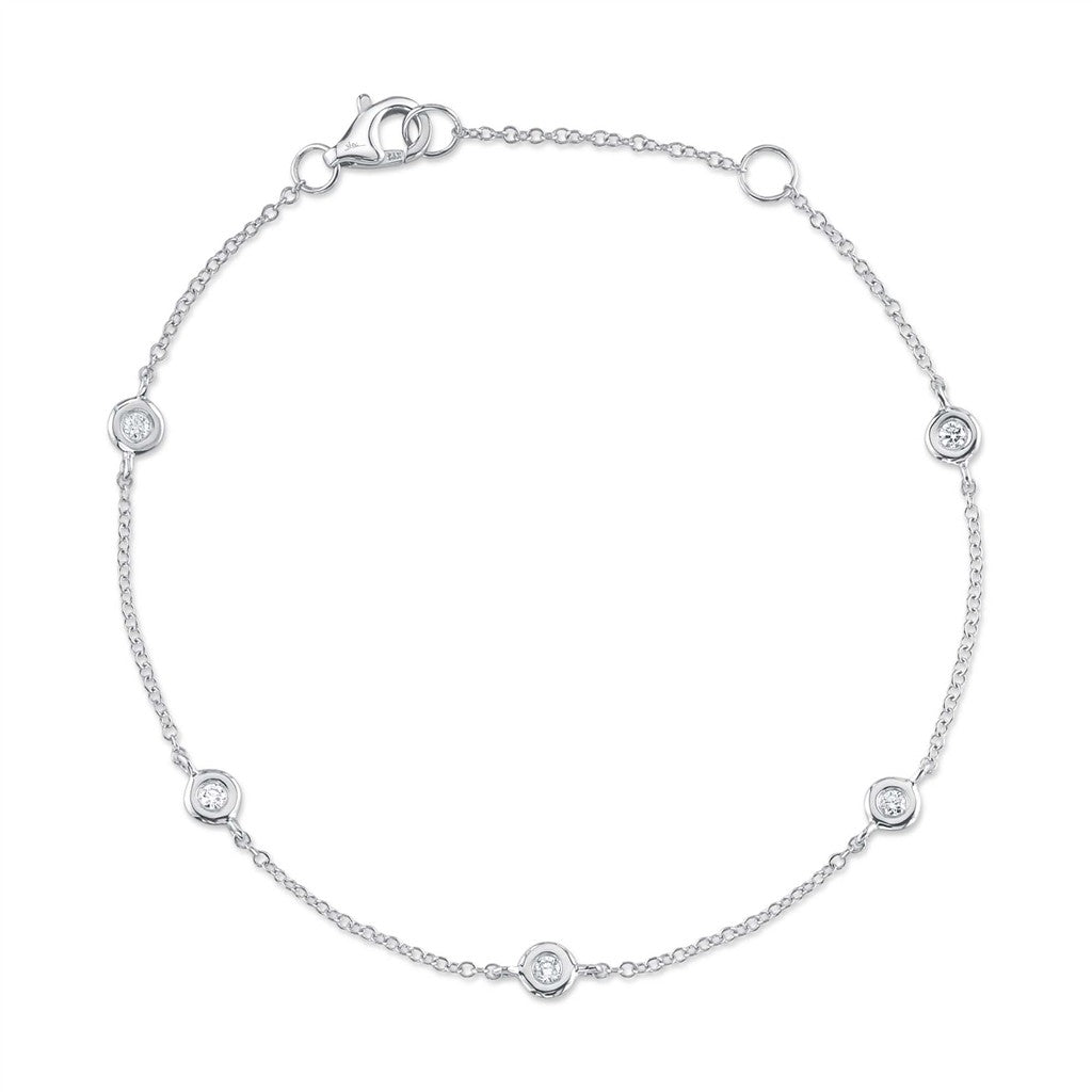 0.13CT 14K W/G 7" DIAMONDS BY