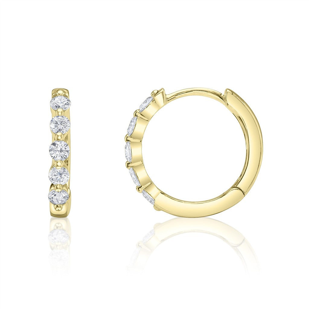 14KY 0.24CTW Diamond Huggie Ea