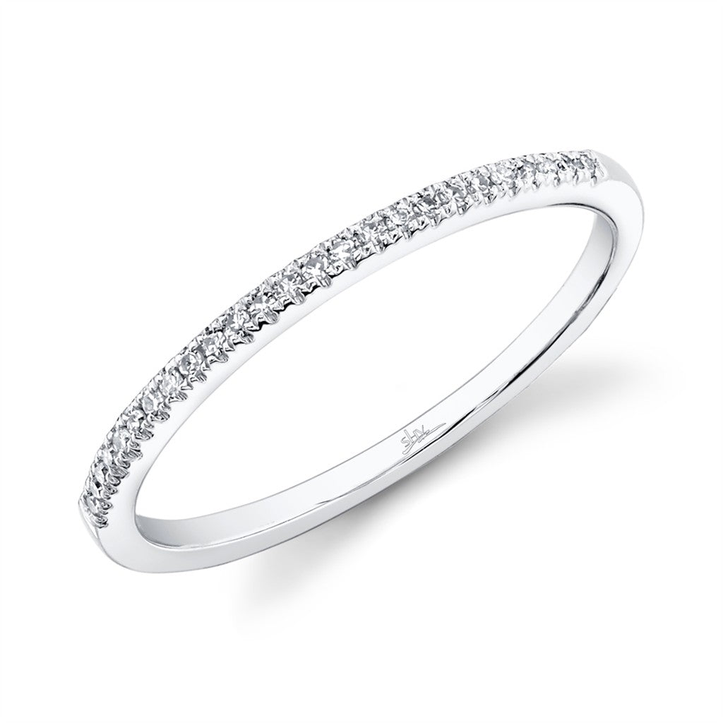 14KW 0.08CTW Slim Diamond Wedd