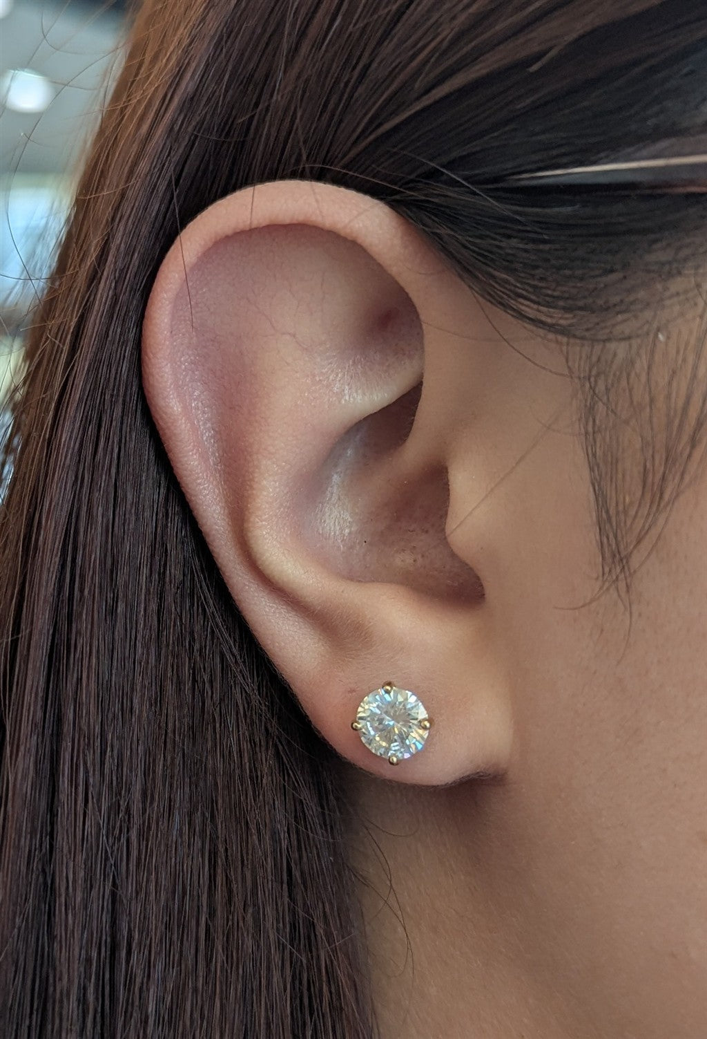14KY 3.00TCW Round Diamond Ear