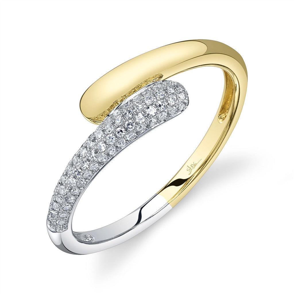 14KY/W 0.15CTW Diamond Pave Ri