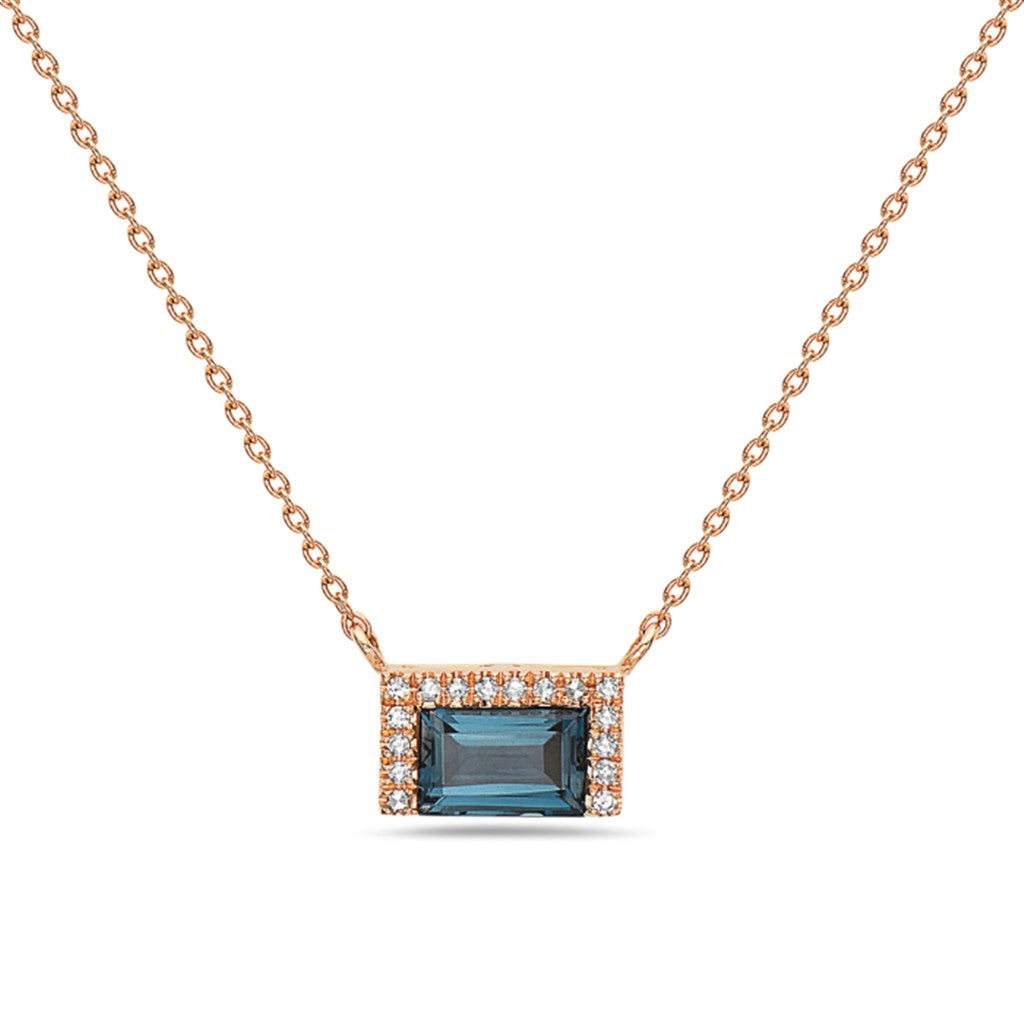 14KR .66CT London Blue Topaz/.