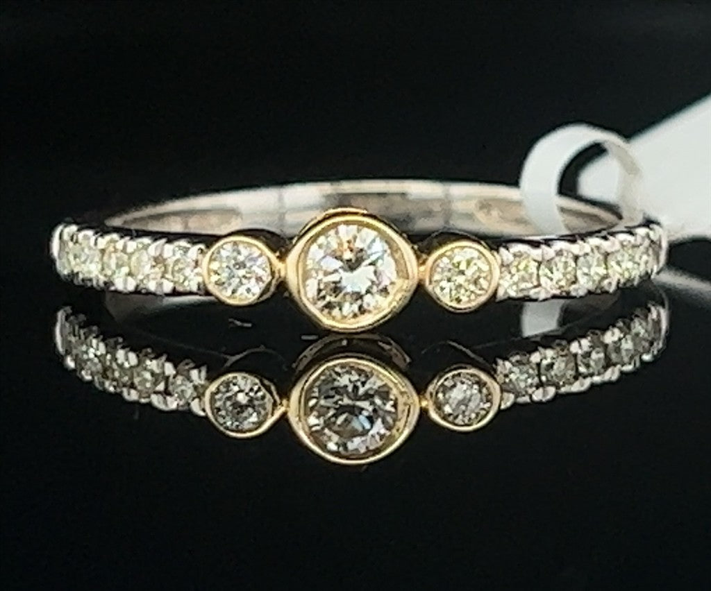 14KW/YG RD DIA BEZEL RING 
DI