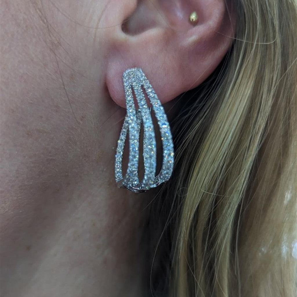 14K WG DIAMOND 3.28CTW 3 ROW H