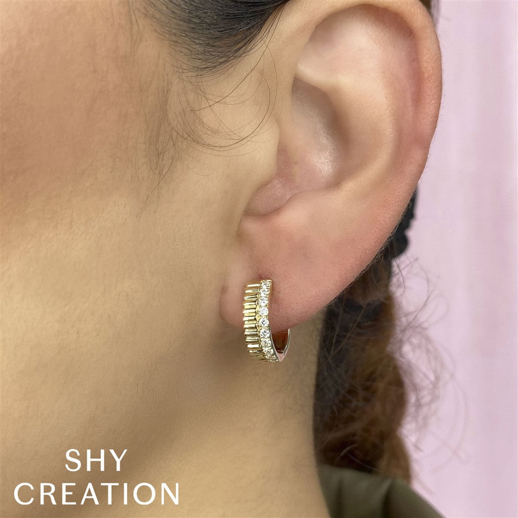 14KY 0.34CTW Diamond Ribbed Hu