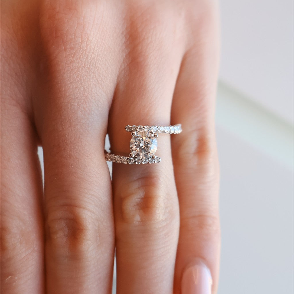 14KW bypass engagement ring wi