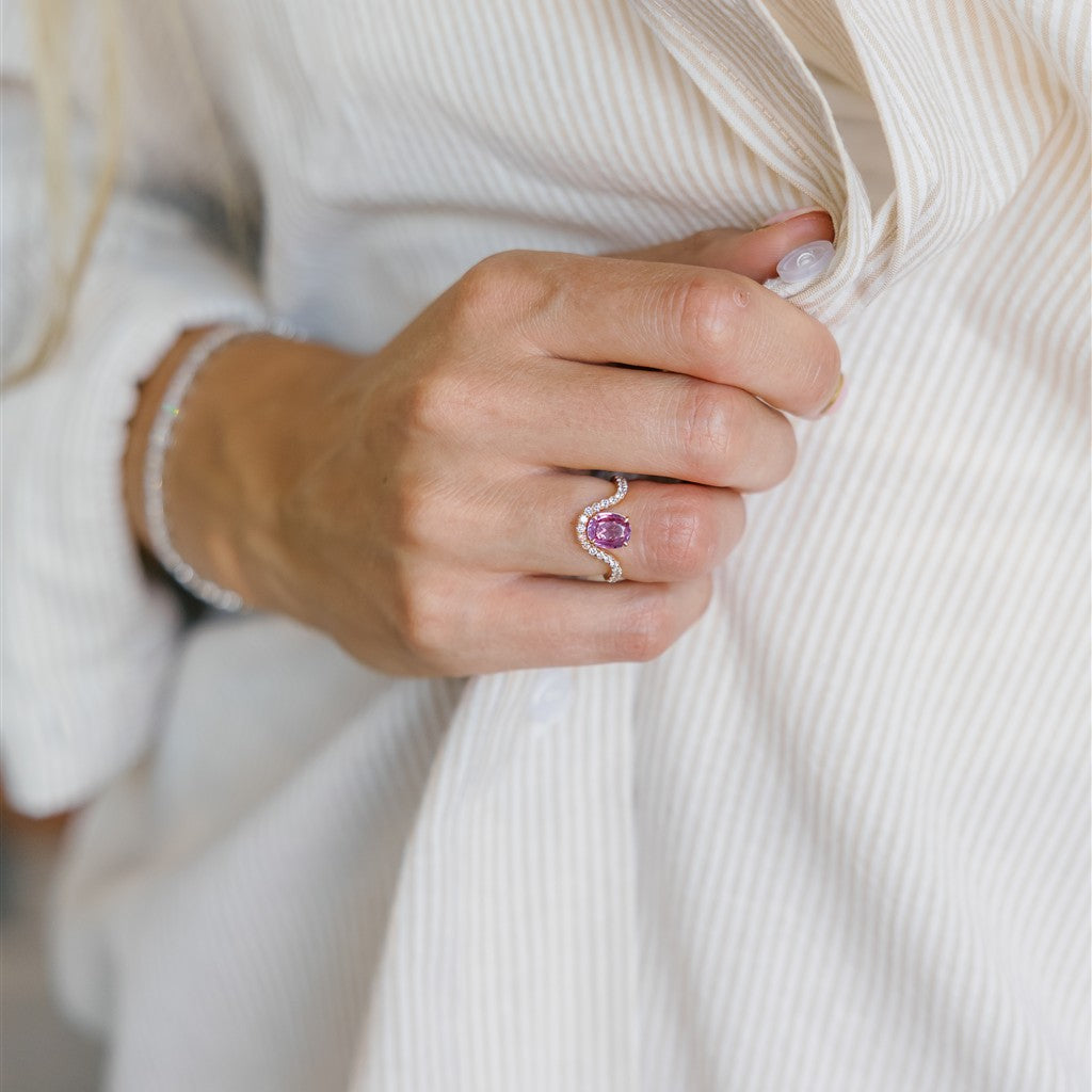 18k rg1.53ct  pink sapphire an