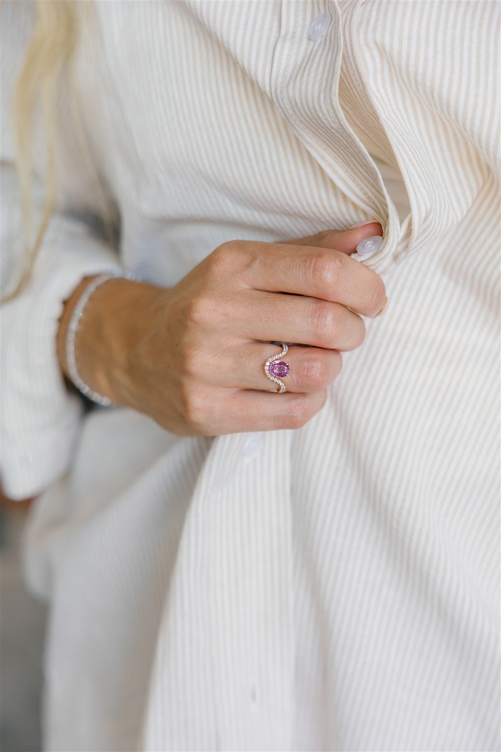 18k rg1.53ct  pink sapphire an