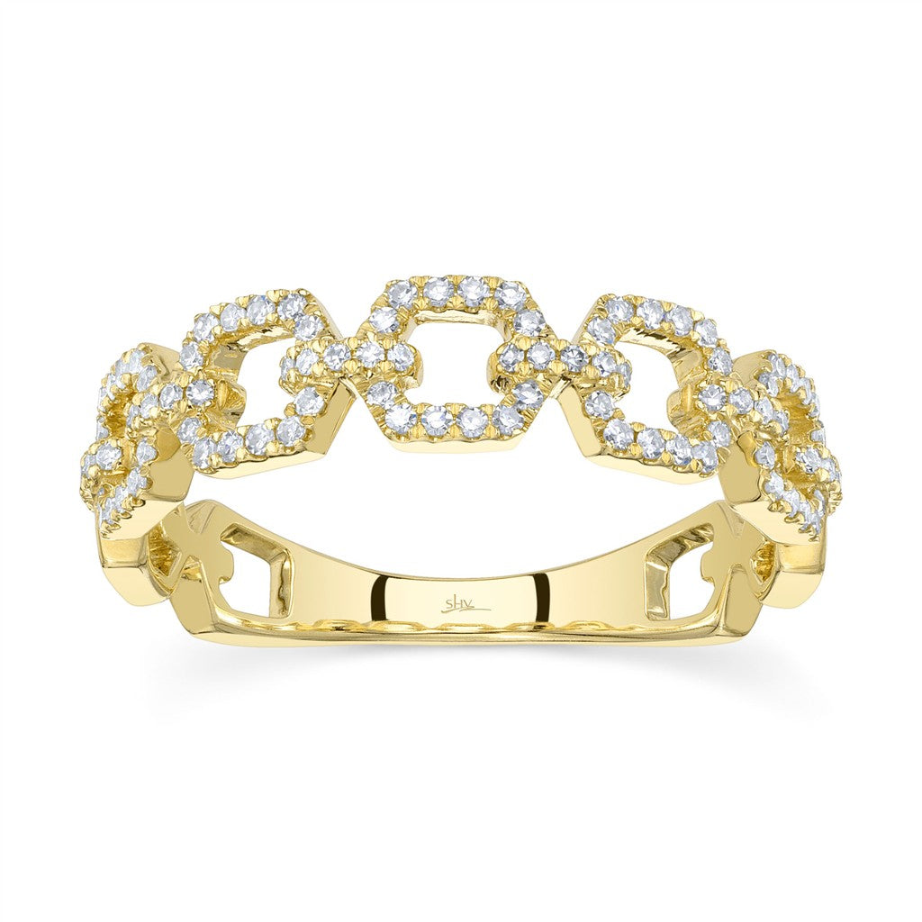 0.22CT 14K Y/G DIAMOND LINK RI
