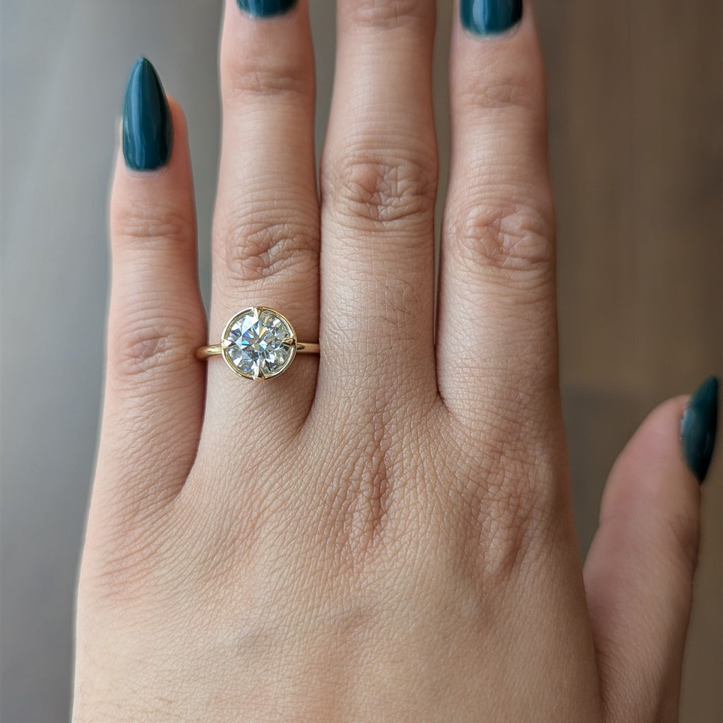 Custom 14kt yellow gold 2.00ct